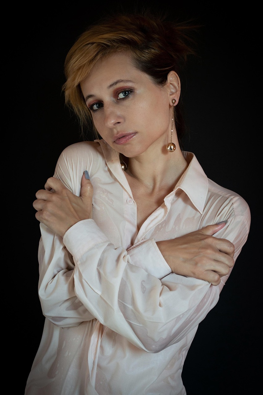 woman, model, portrait, poses, white polo shirt, style, fashion, what creates, young woman, girl, modeling, women, female portrait, photosession, wet shirt, femininity, erotica, wet, girl in a wet shirt, cosmetics, hair, makeup, person