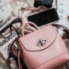 pink leather bag