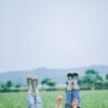 friends, feet, field, girls, together, friendship, happy, cute, meadow, park, outdoors, aesthetic wallpaper, phone wallpaper, iphone wallpaper