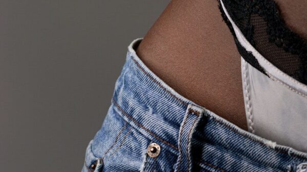 woman in blue denim jeans