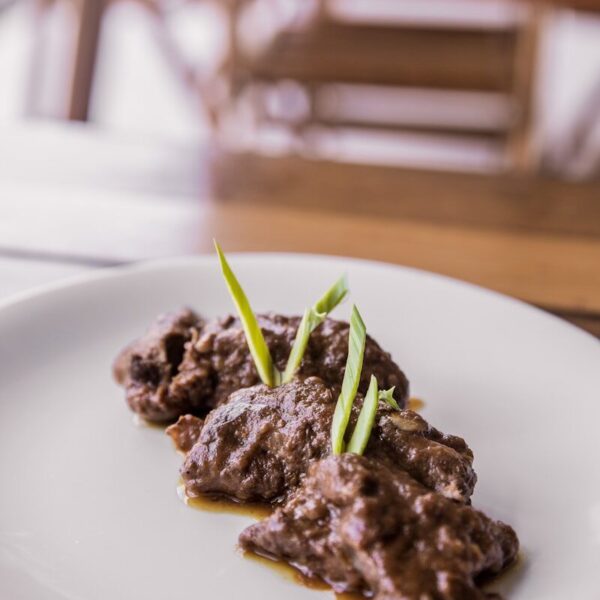 cooked food on white ceramic plate