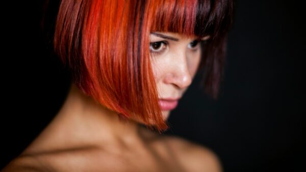 red haired woman with red hair