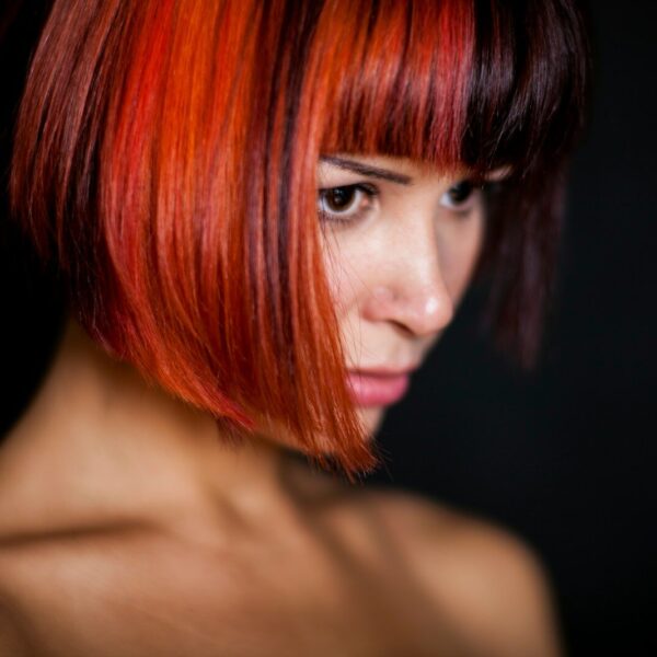 red haired woman with red hair